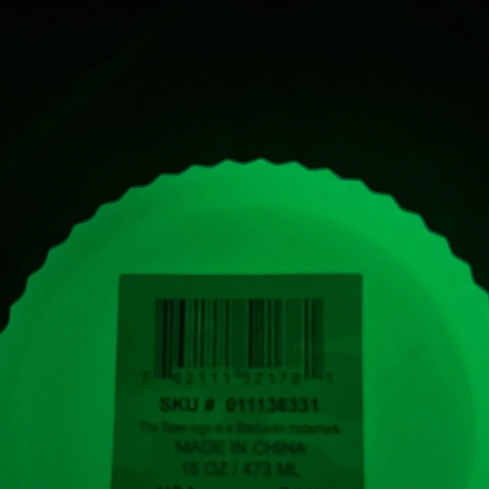 Starbucks 2022 Lemongrass Glow in the Dark Studded Tumbler 16oz Cold Cup New